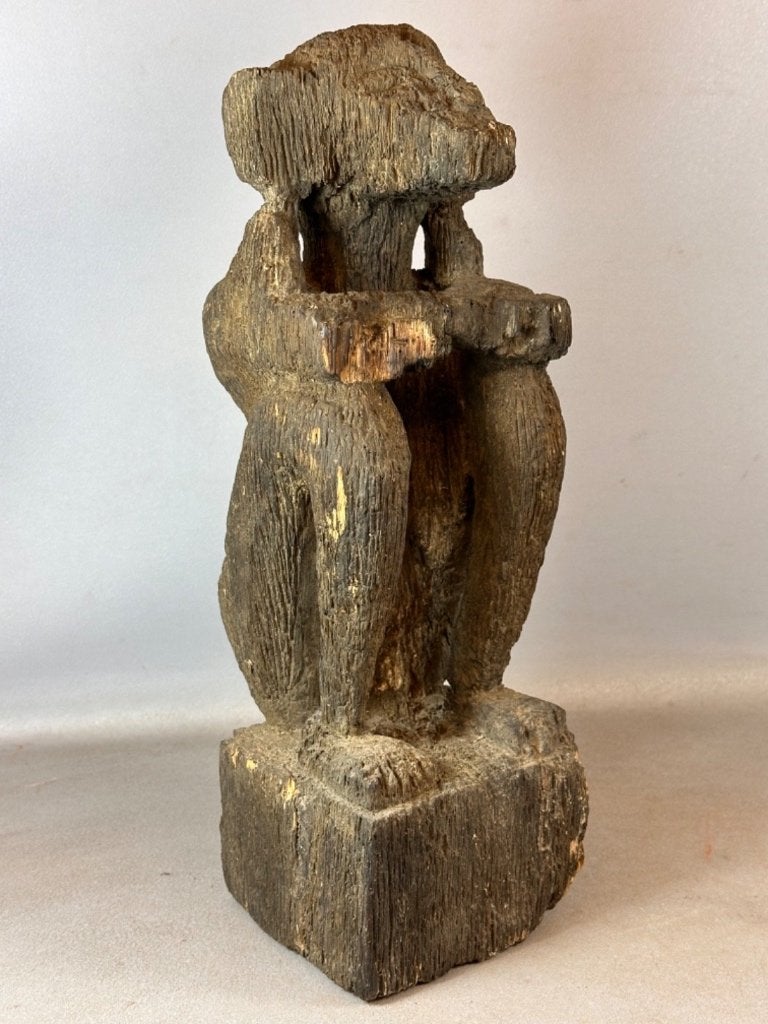 261014 Zeldzaam oud Afrikaans Ngbaka monkey beeld uit Congo, Ophalen of Verzenden