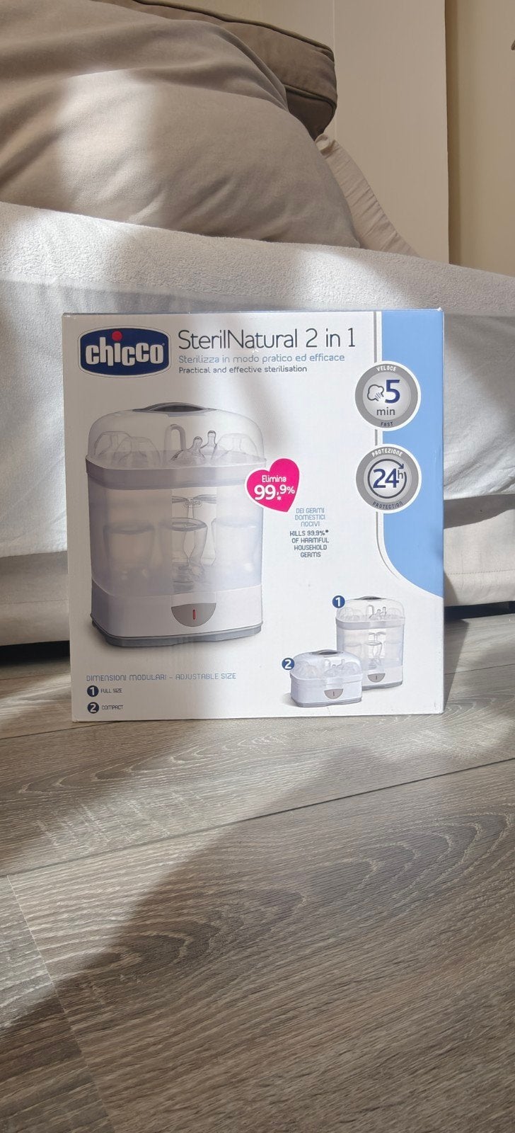 Chicco SterilNatural 2 in 1 Sterilisator, Ophalen of Verzenden, Zo goed als nieuw