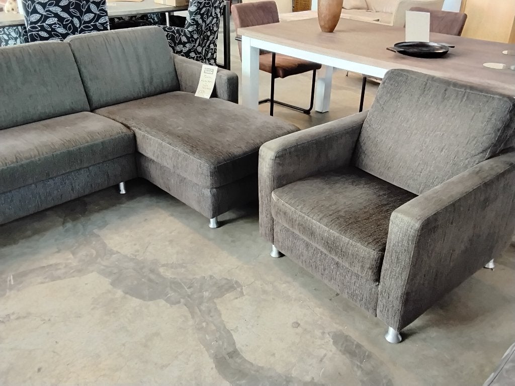 Montel hoekbank met fauteuil voor 275=. Second Life Wolvega, Ophalen, 250 tot 300 cm, Hoekbank, Zo goed als nieuw