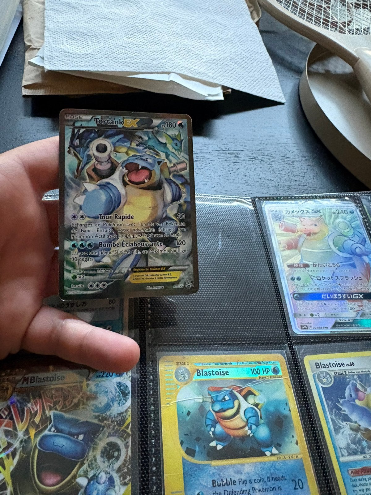 Blastoise evo promo, Ophalen of Verzenden, Zo goed als nieuw, Meerdere kaarten, Foil