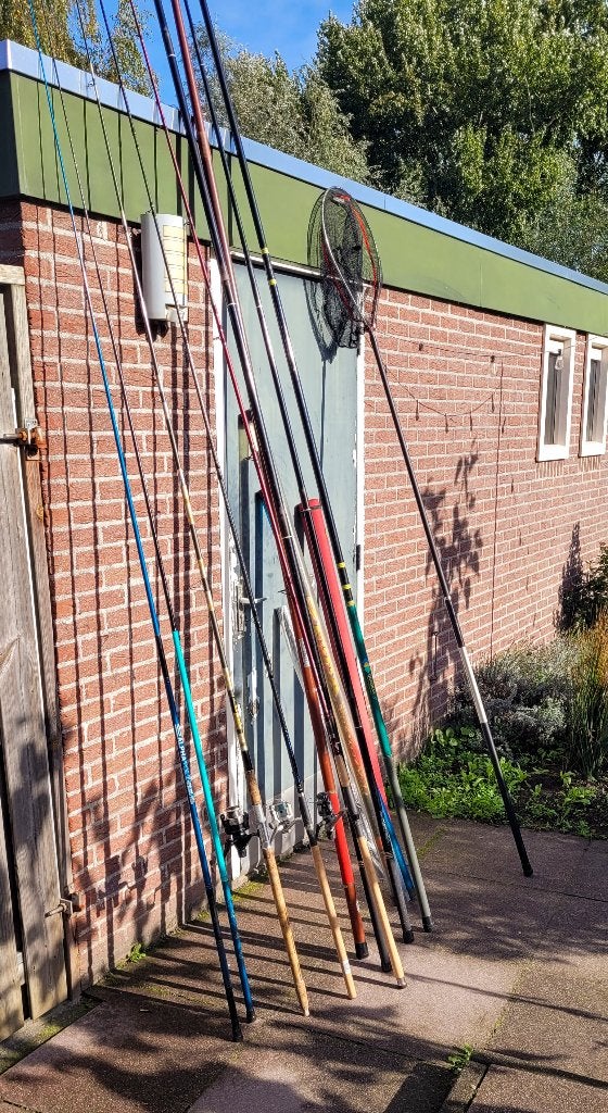 Hengelsport partij hengels, Ophalen, Gebruikt, Complete hengel