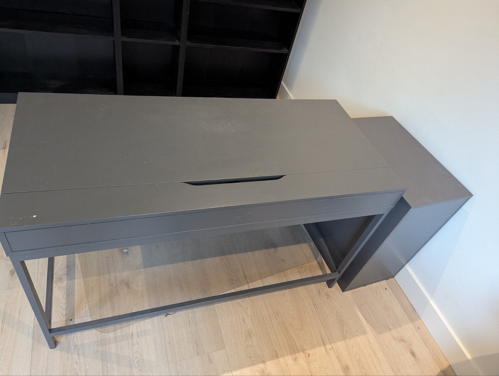 IKEA ALEX Bureau en Ladeblok - Grijs, Ophalen, Gebruikt