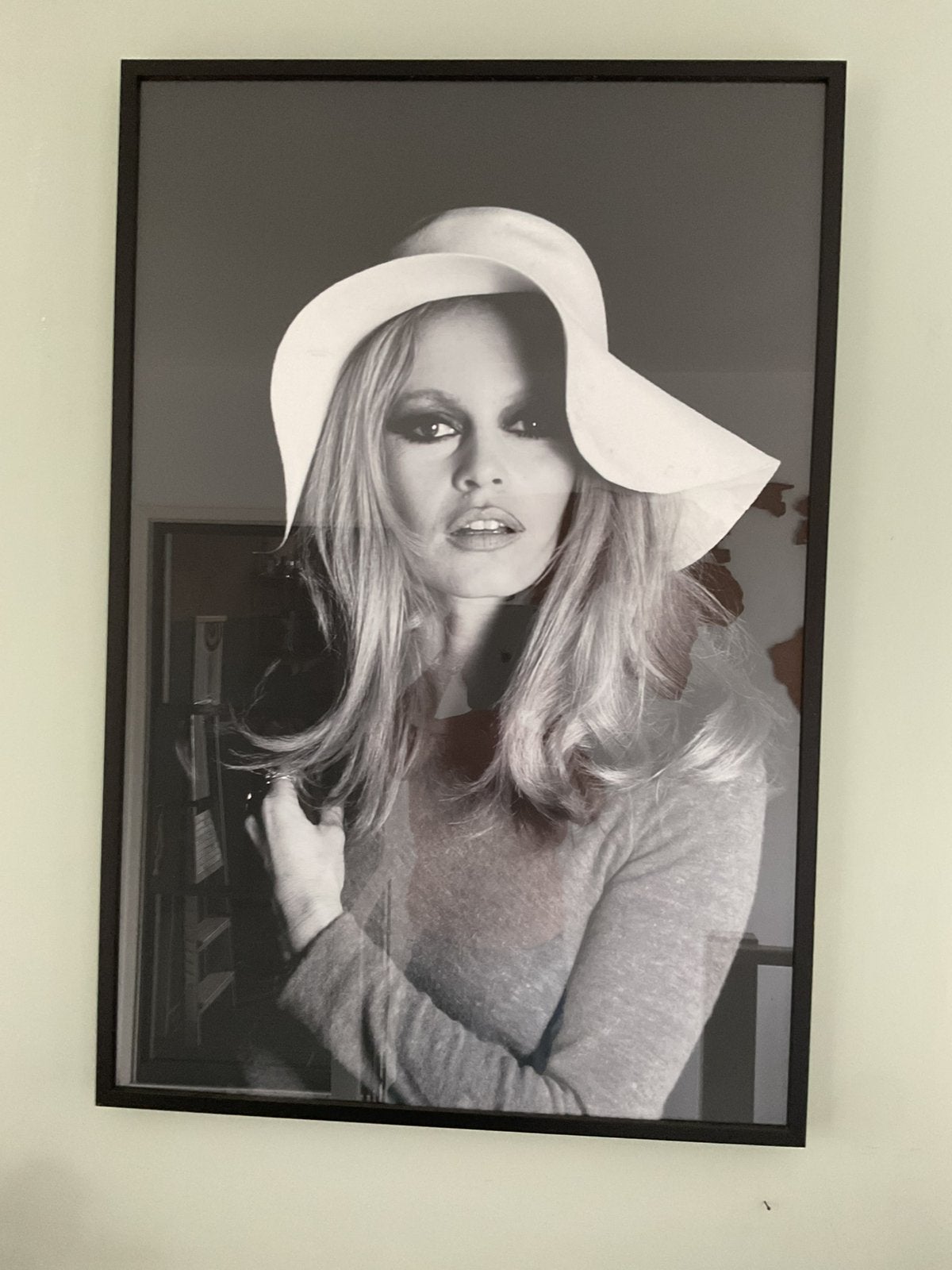 Groot fotoschilderij van Brigitte Bardot., Antiek en Kunst, Ophalen, Foto
