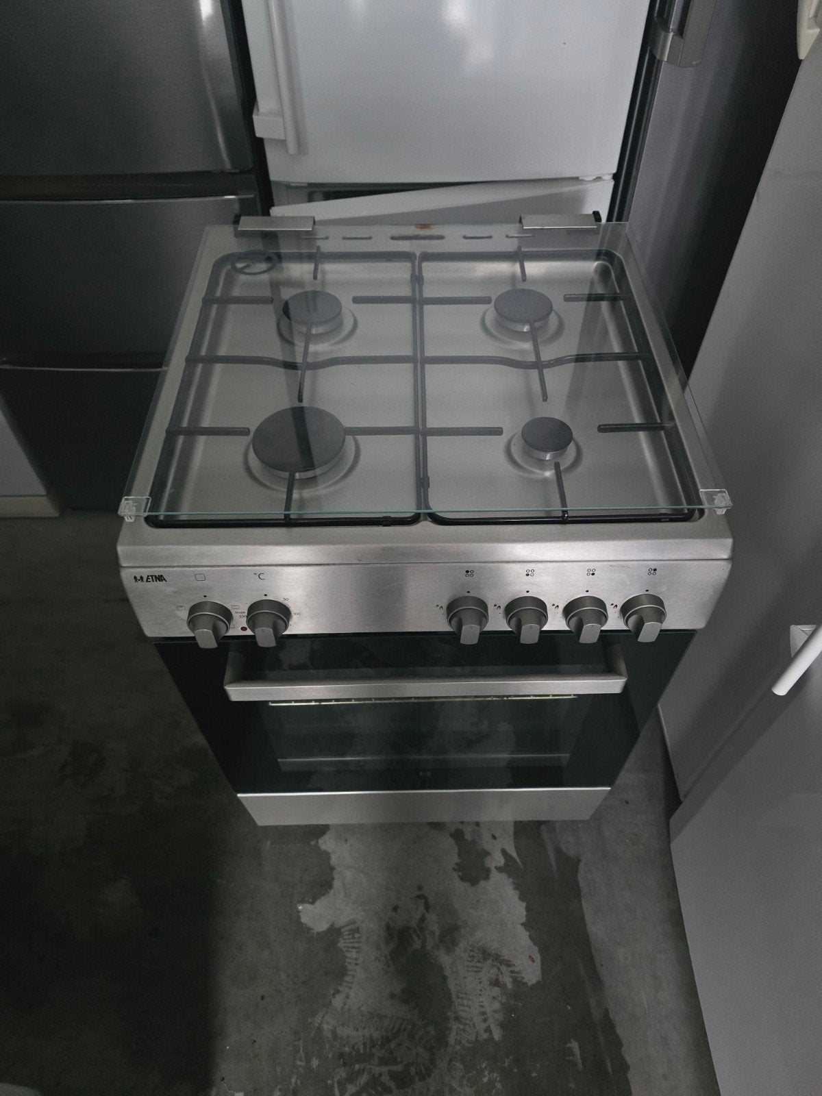 Keurig ETNA RVS gasfornuis met elektrische oven! Garantie!✅️, Etna, Etna, Grill, Zo goed als nieuw