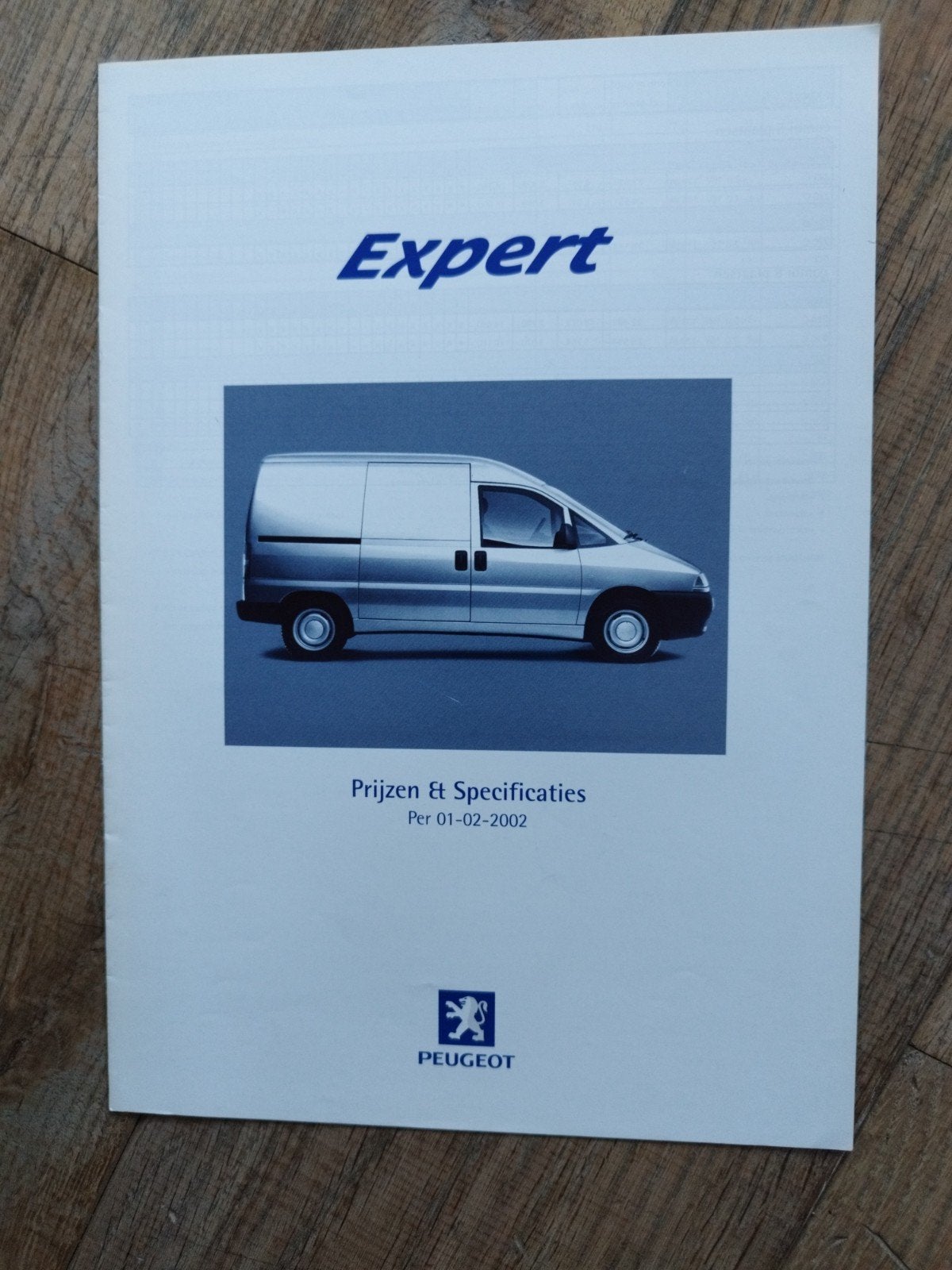 Peugeot Expert Prijzen & Specificaties 2002, Ophalen of Verzenden, Zo goed als nieuw, Peugeot, Peugeot