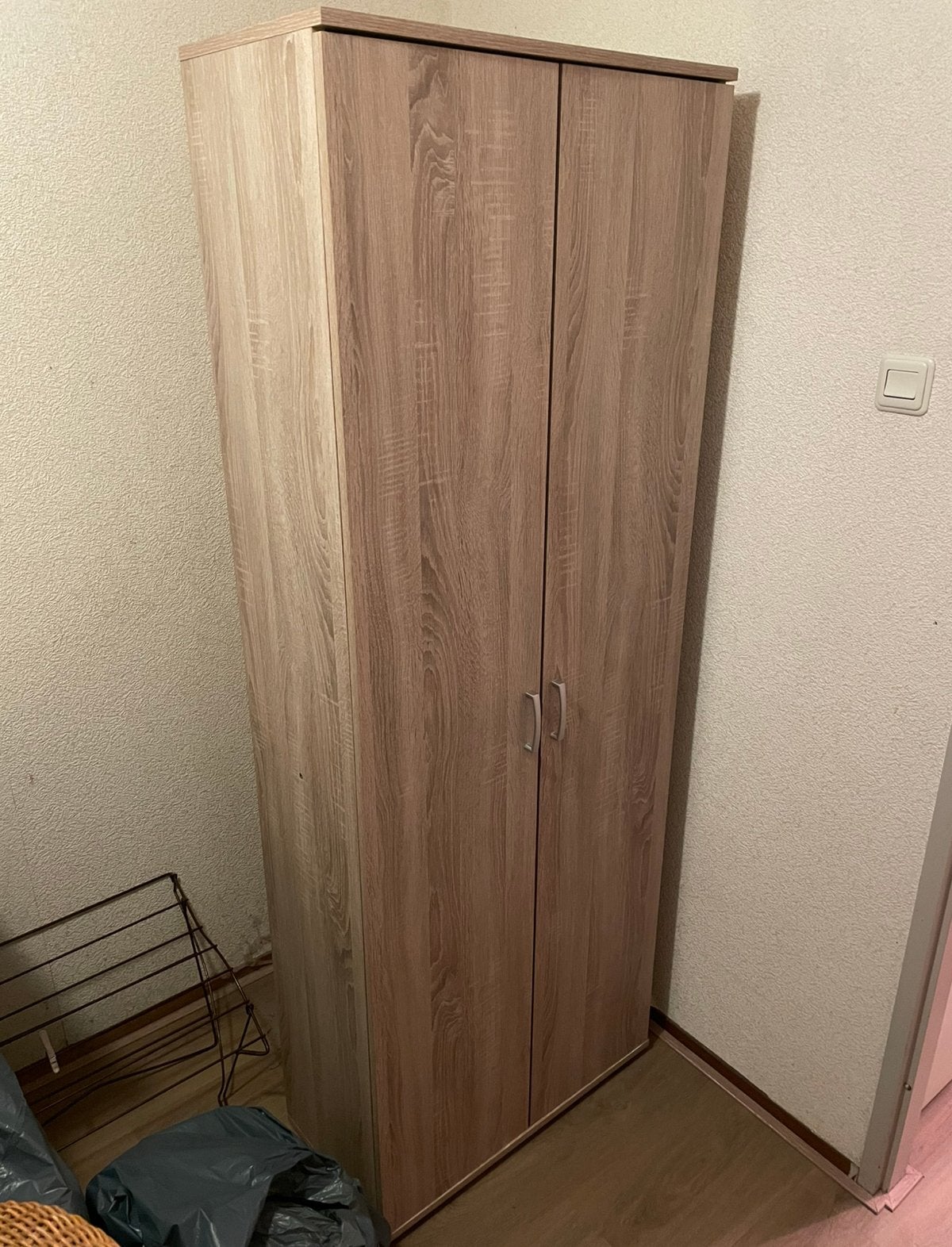 Compacte kledingkast 1,9m x 0,7m houtlook, Ophalen, 50 tot 100 cm, Zo goed als nieuw, 150 tot 200 cm