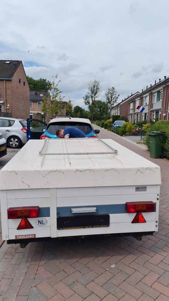 Trigano Vendome GL vouwwagen 2002, Caravans en Kamperen, Ophalen, Trigano, Beige, Aanwezig