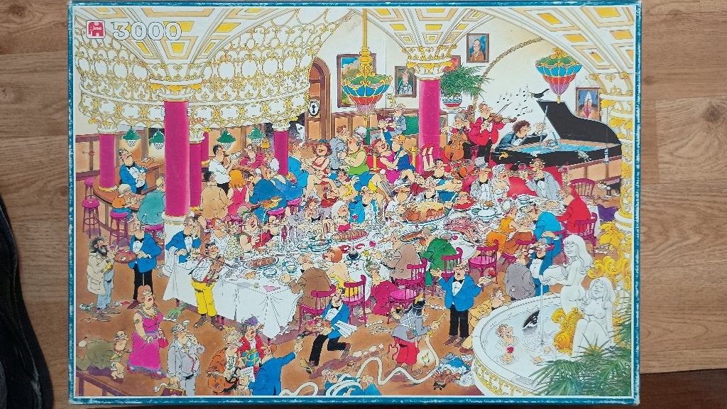 Puzzle 3000 stukjes Jan van Haasteren, Hobby en Vrije tijd, Ophalen of Verzenden, Meer dan 1500 stukjes, Gebruikt, Legpuzzel