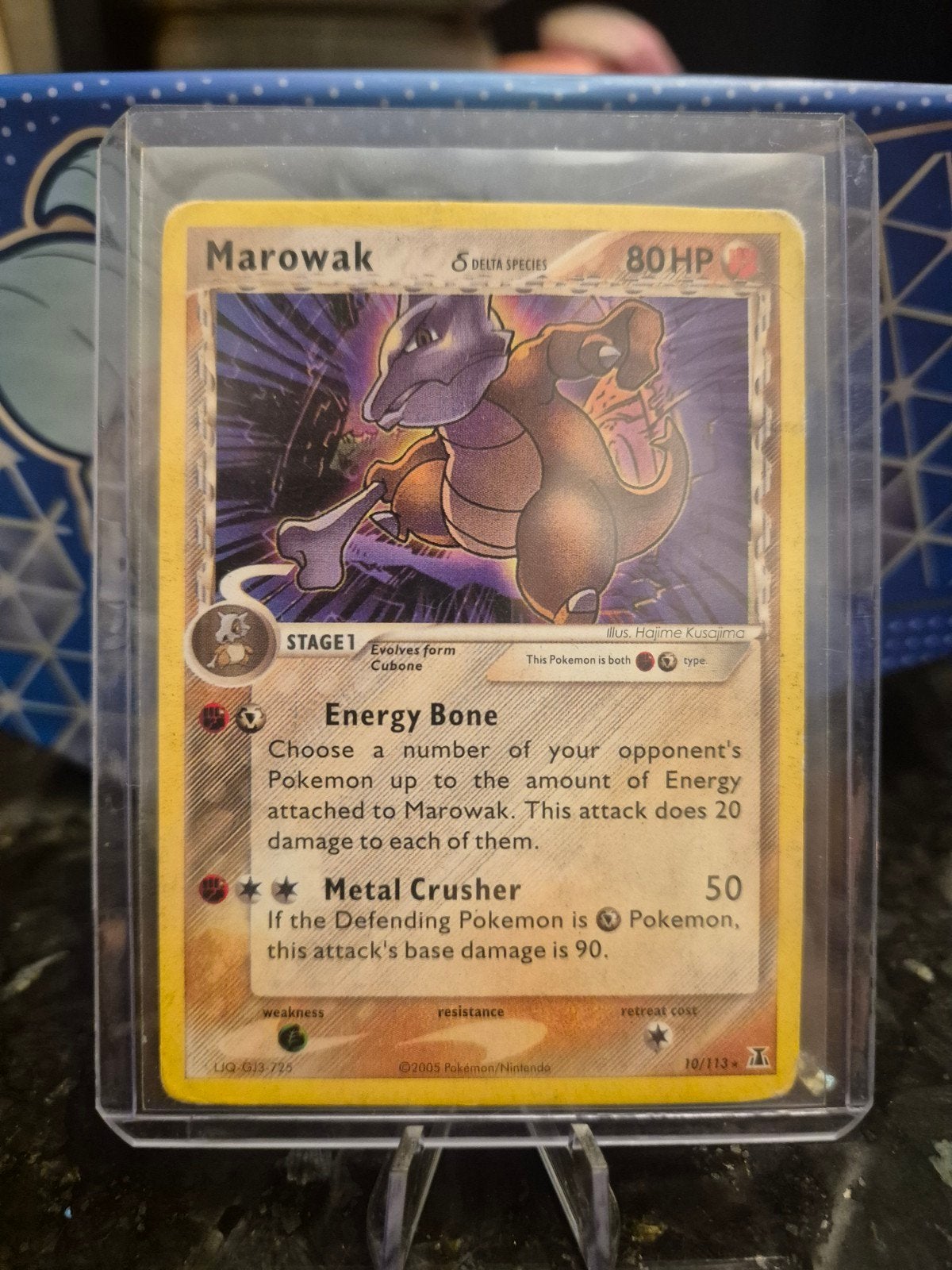 Marowak Delta Species Pokémon Kaart 10/113 Holo, Ophalen of Verzenden, Gebruikt, Losse kaart, Foil