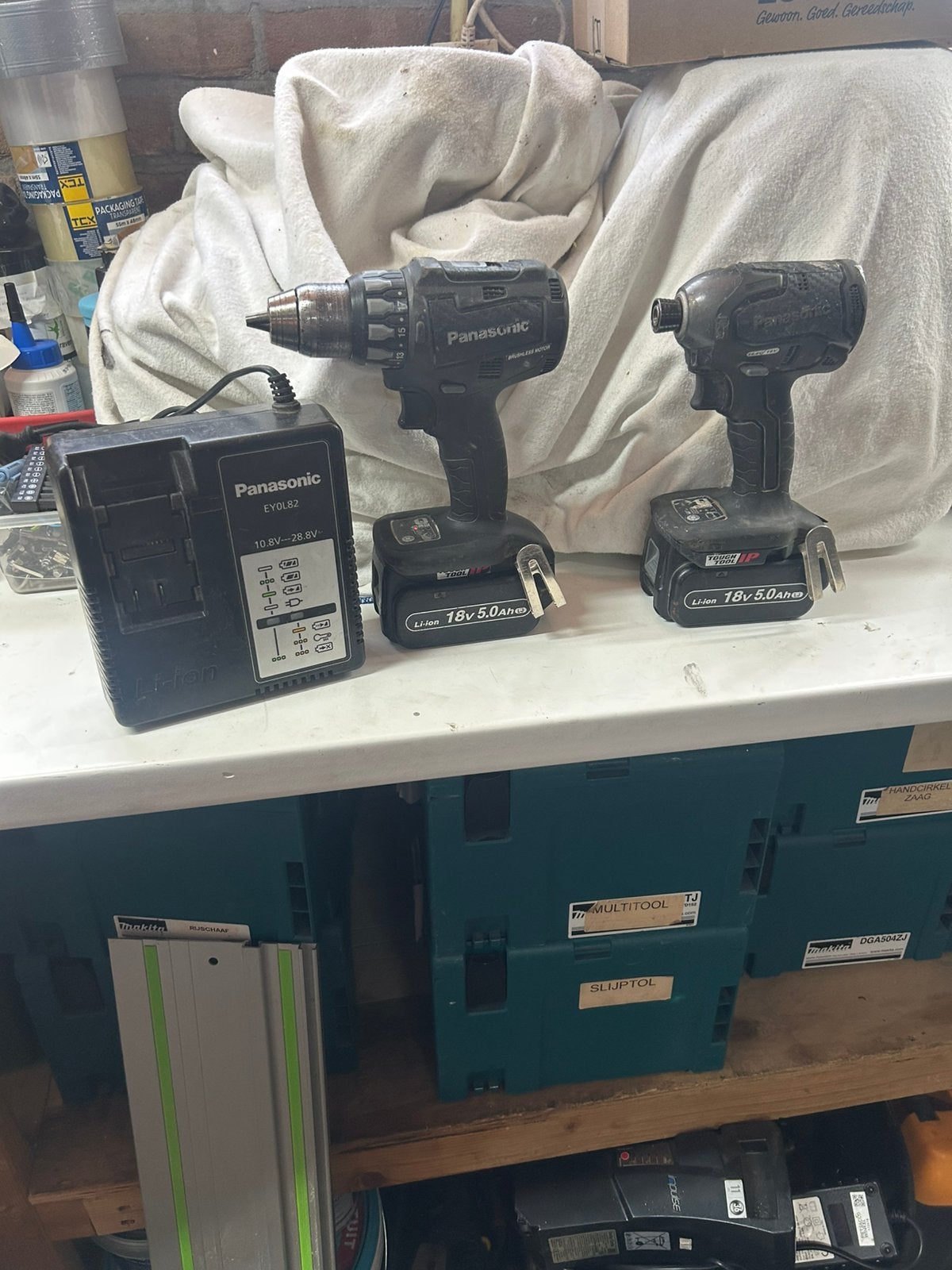 Panasonic set met nieuw type ratel, Ophalen of Verzenden, Zo goed als nieuw