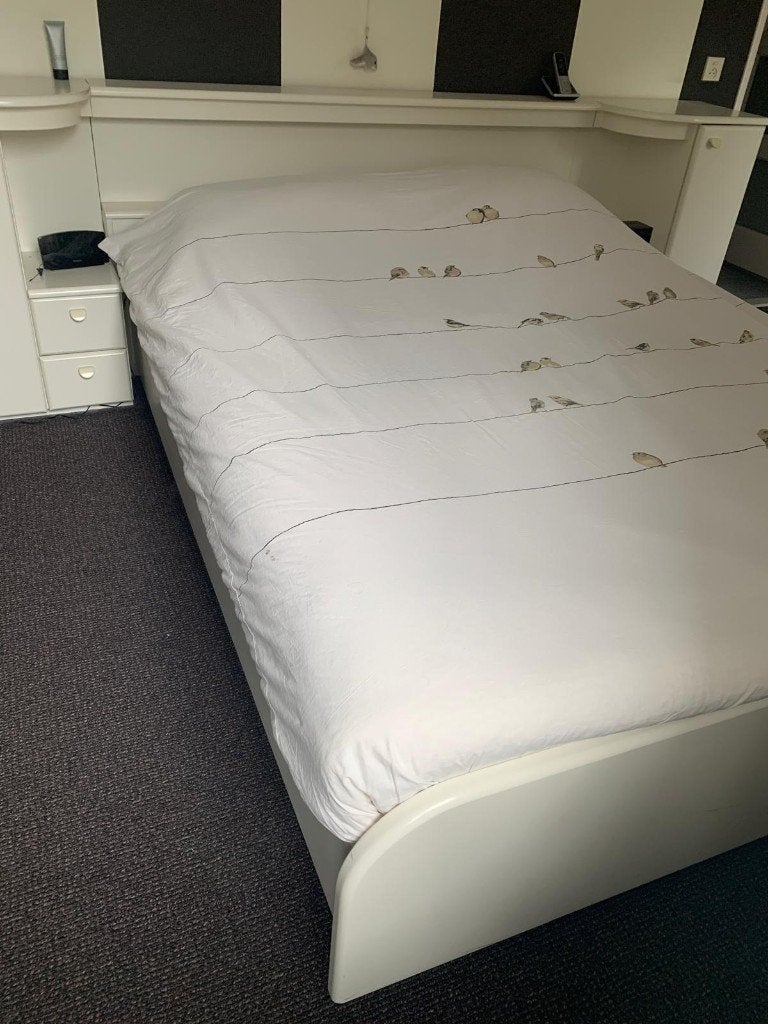 Gratis tweepersoonsbed met ombouw, Ophalen, Gebruikt, Tweepersoons, 160 cm