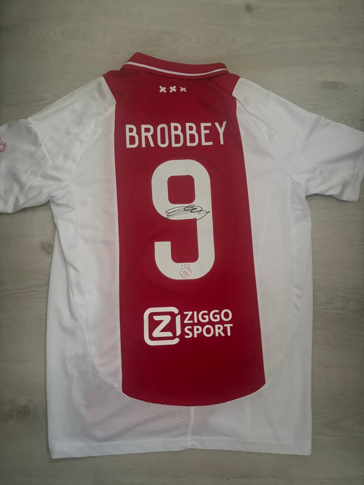 Gesigneerd Brian Brobbey shirt, Maat L, Ophalen of Verzenden, Zo goed als nieuw, Shirt