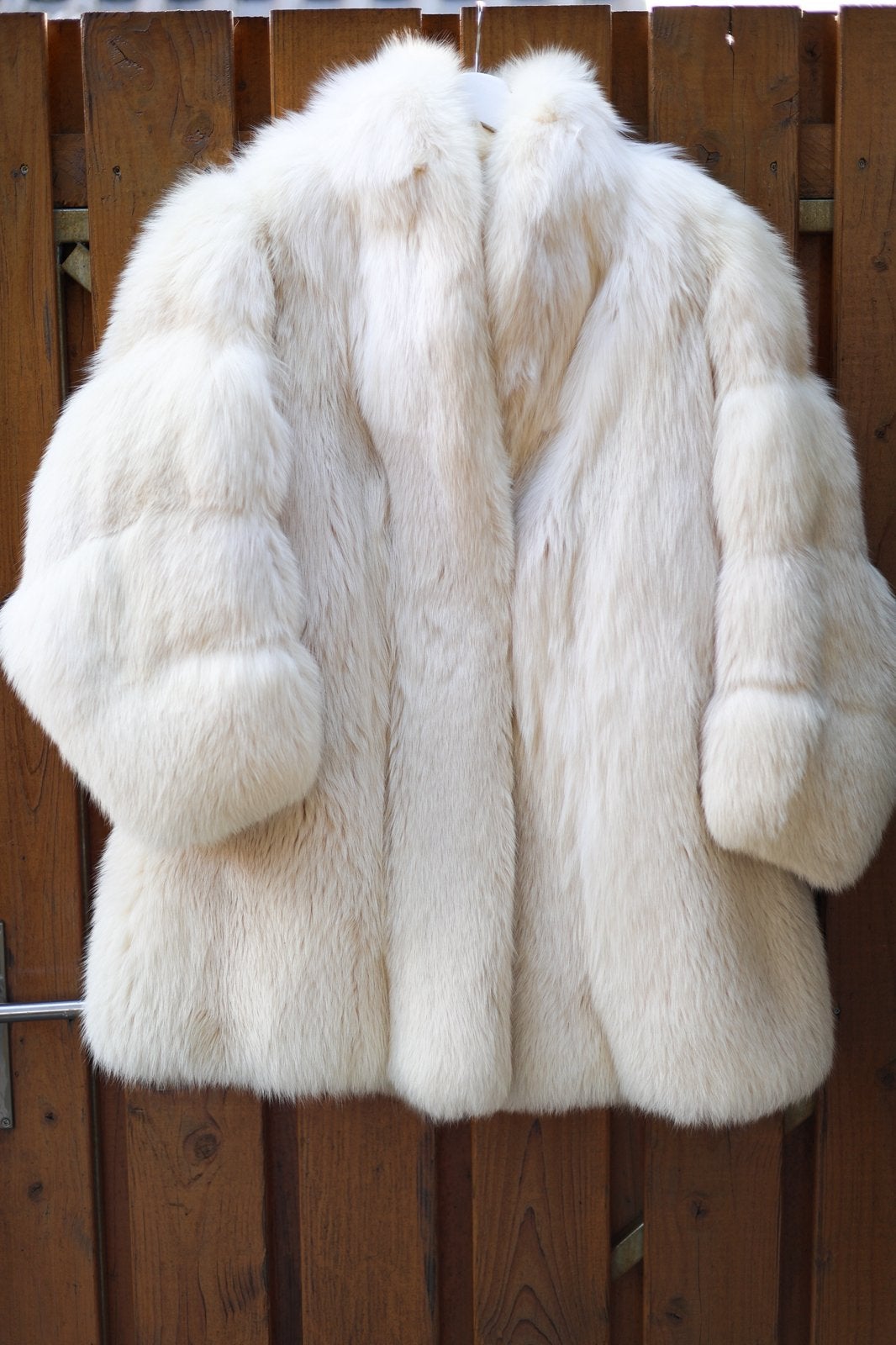 Sneeuwitte vossenbontjas – maat XL (46/48), Verzenden, Zo goed als nieuw, Maat 46/48 (XL) of groter, Wit