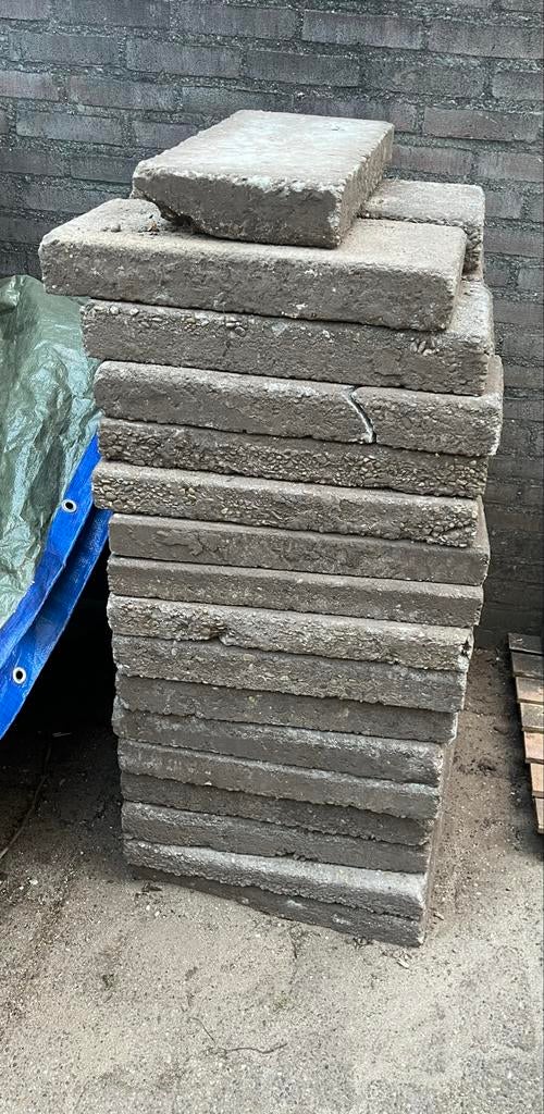 Gebruikte betonnen terrastegels 60x60, Ophalen, Zo goed als nieuw, 10 m² of meer, Beton