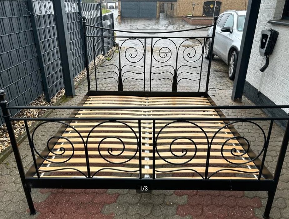 bedden, Ophalen, Zwart, 140 cm, Zo goed als nieuw