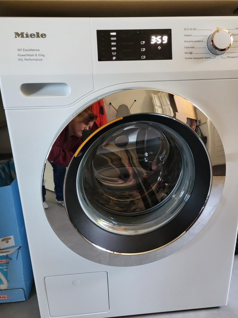 Miele wek 375 powerwash xxl 10 kg, Ophalen, 1200 tot 1600 toeren, 10 kg of meer, Nieuw