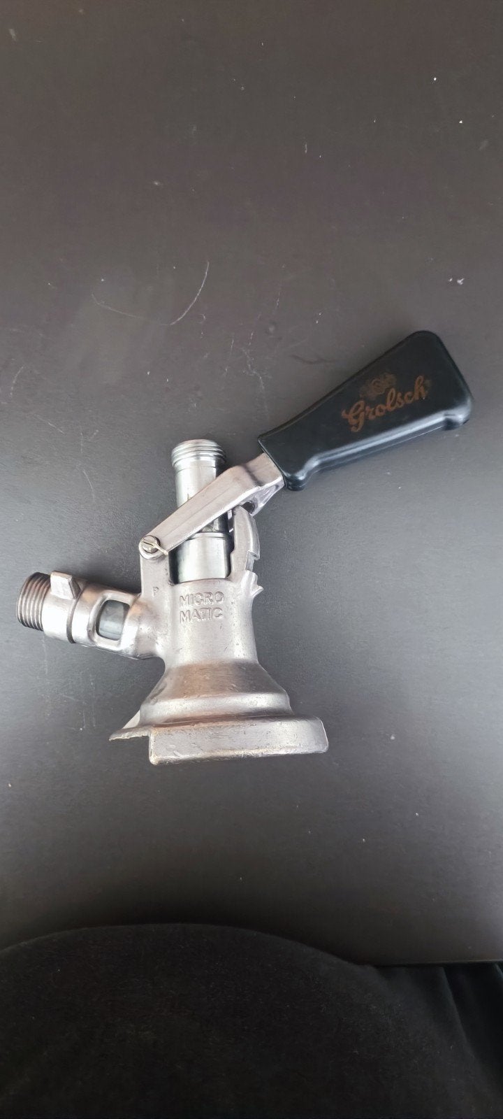 Grolsch Micromatic Vlakschuif fustKoppeling, Ophalen of Verzenden, Zo goed als nieuw, Overige typen, Grolsch