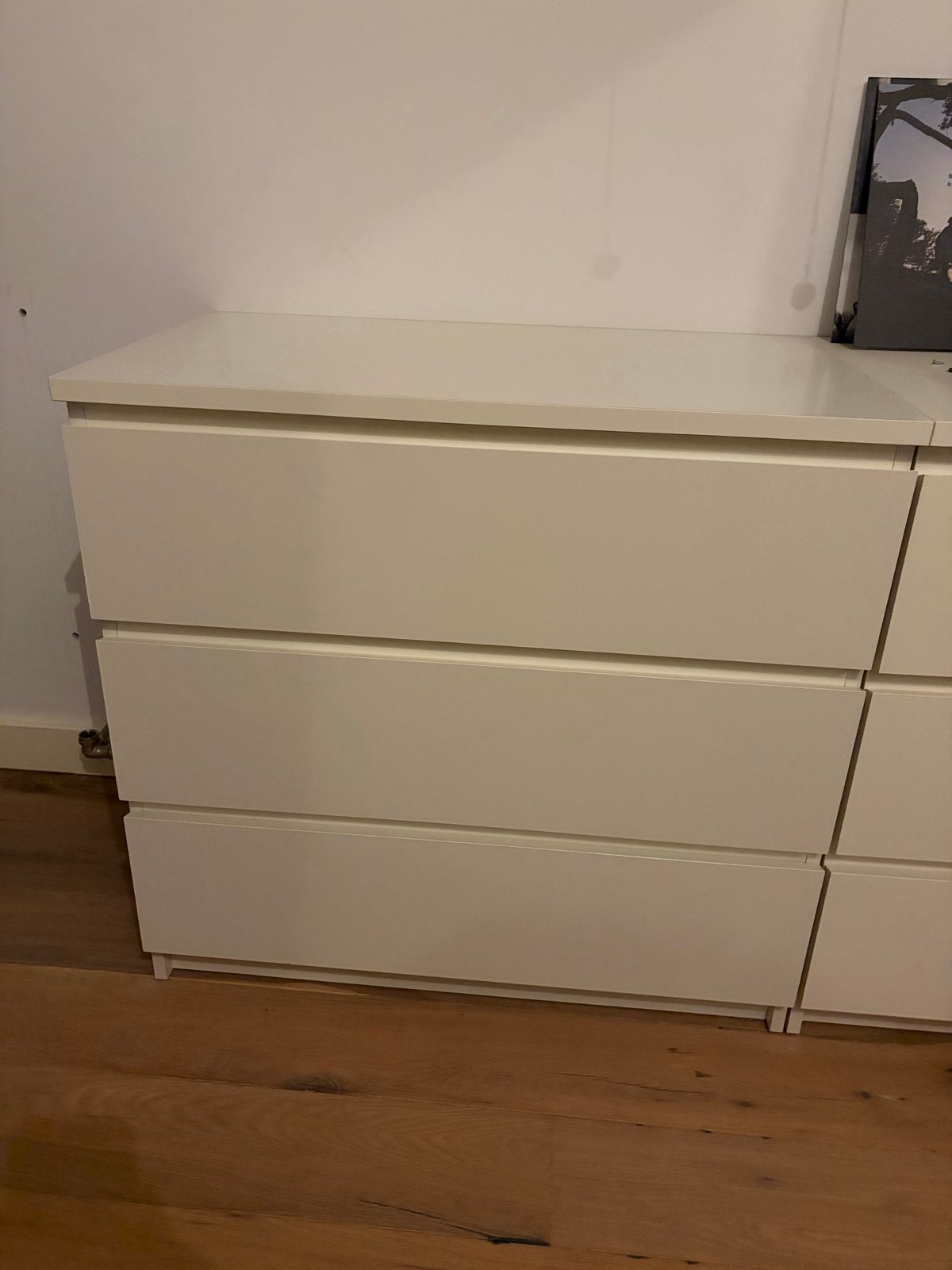 Witte ladekast met 3 laden - zo goed als nieuw, Ophalen, 50 tot 100 cm, Zo goed als nieuw, 3 of 4 laden