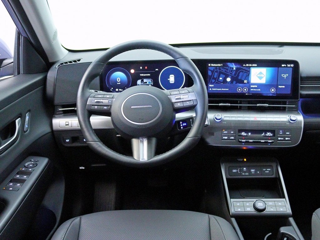 Hyundai KONA 1.6 GDI HEV Premium | Dodehoekcamera | Stoelven, Gebruikt, Blauw, Bedrijf, SUV of Terreinwagen