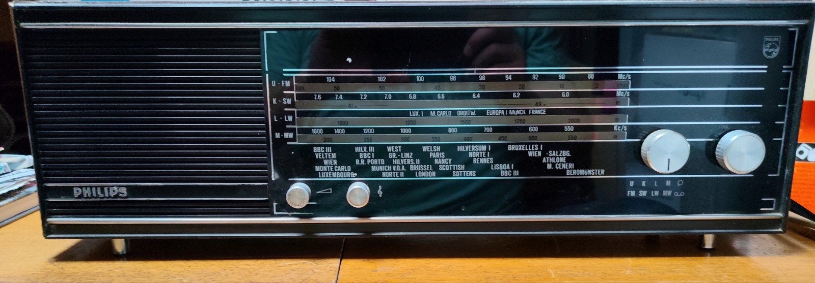 Philips oude radio, type 22 RB 382/00Z, Ophalen of Verzenden, Niet werkend, Radio