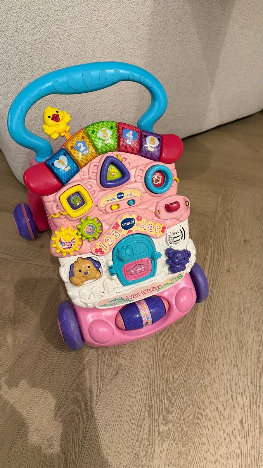 VTech Baby Walker - Roze loopwagen met geluid en licht, Ophalen of Verzenden, Gebruikt, Overige typen, Met licht