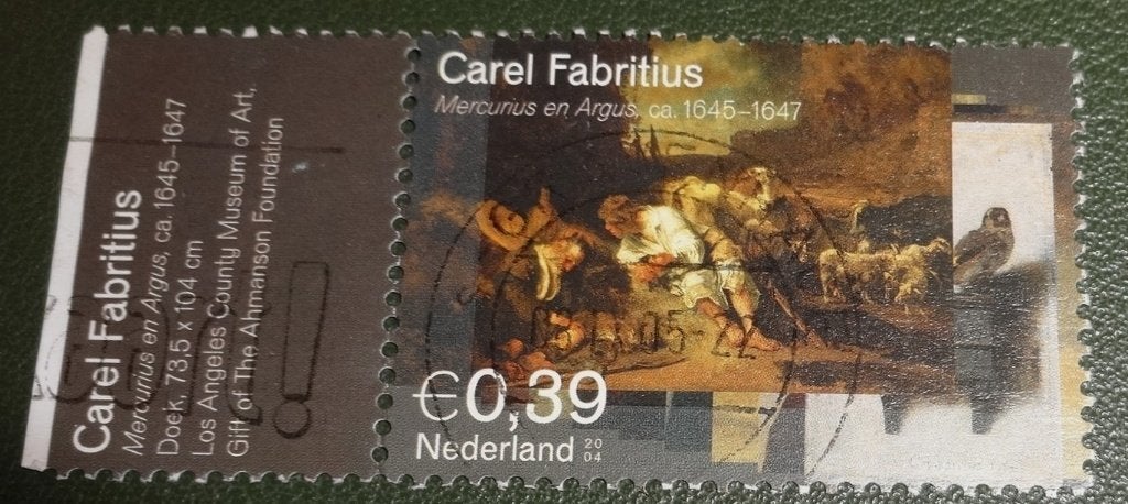 Carel Fabritius - 2285 2004 - Mercurius Argus tab - PNe01-10, Postzegels en Munten, Postzegels | Nederland, Verzenden, Na 1940