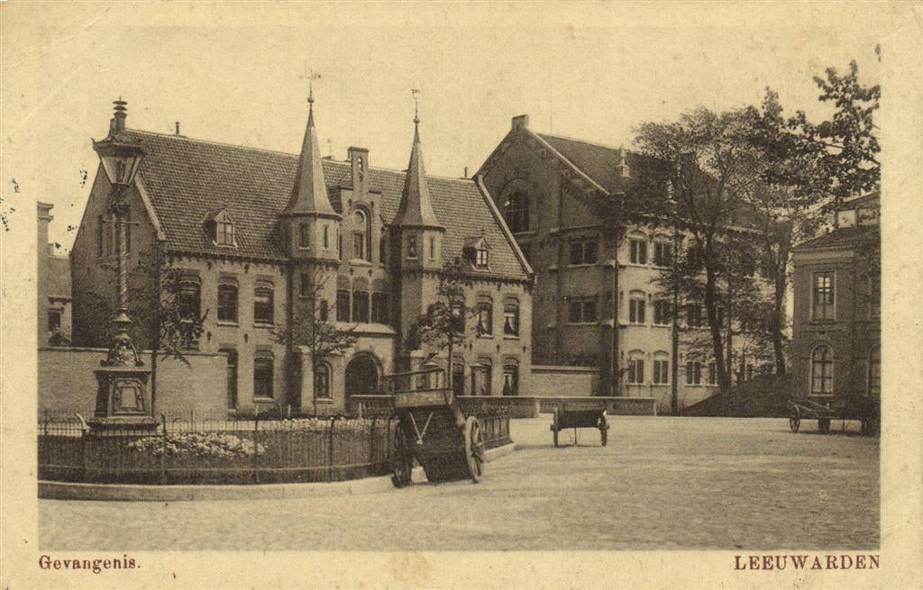 Gevangenis. Leeuwarden - karren - 1916 gelopen, Verzamelen, Verzenden, Voor 1920, Gelopen, Friesland