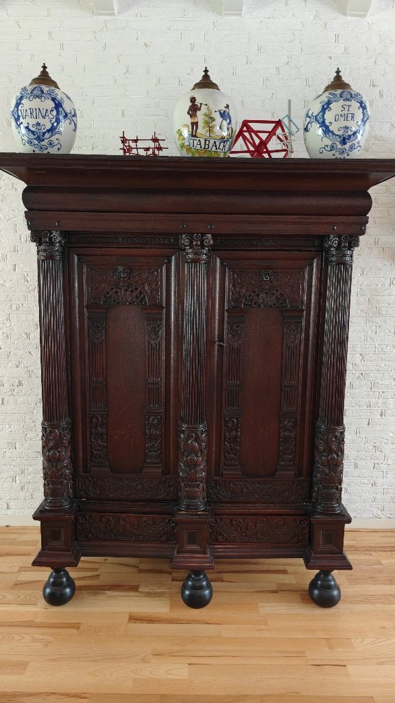 Antique Dutch 'Keeft'  Cabinet / Renaissance Style Cabinet, Ophalen