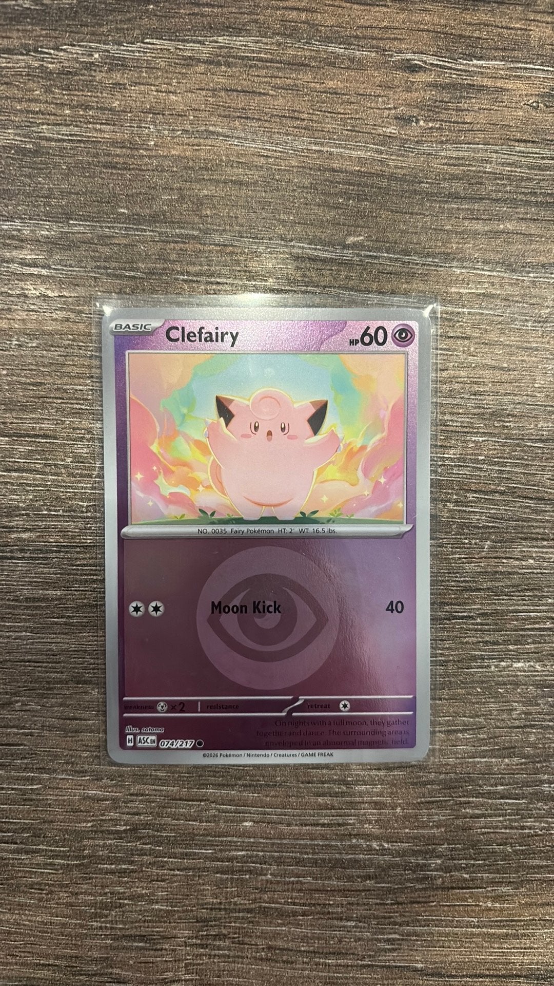 ASC Clefairy 074/217 Energy Reverse holo, Hobby en Vrije tijd, Verzamelkaartspellen | Pokémon, Ophalen of Verzenden, Zo goed als nieuw