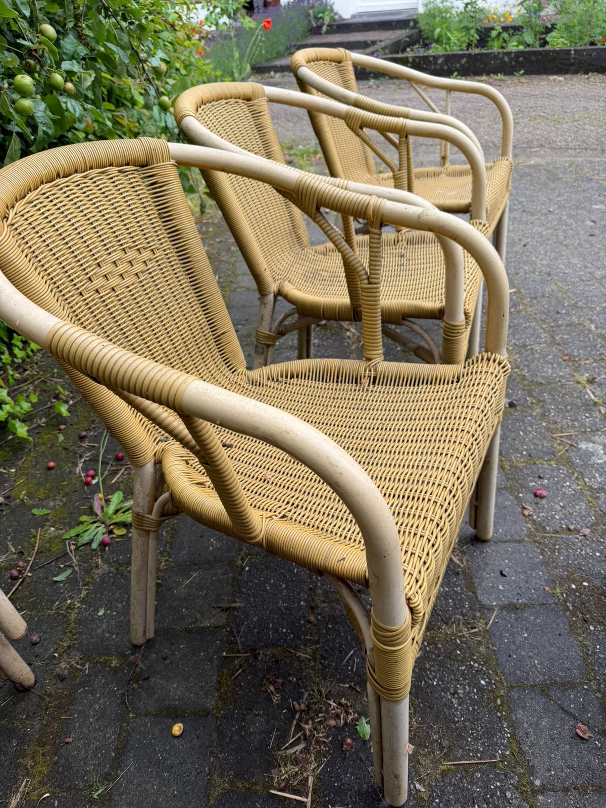 Horeca terrasstoelen / tuinstoelen (19 stuks), Ophalen, Gebruikt, Wicker, Stapelbaar