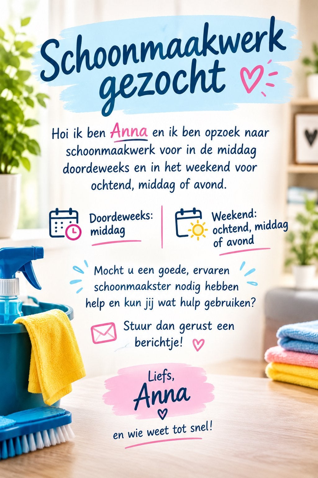 schoonmaakster/ schoonmaakmedewerker, Vanaf 10 jaar, Overige vormen