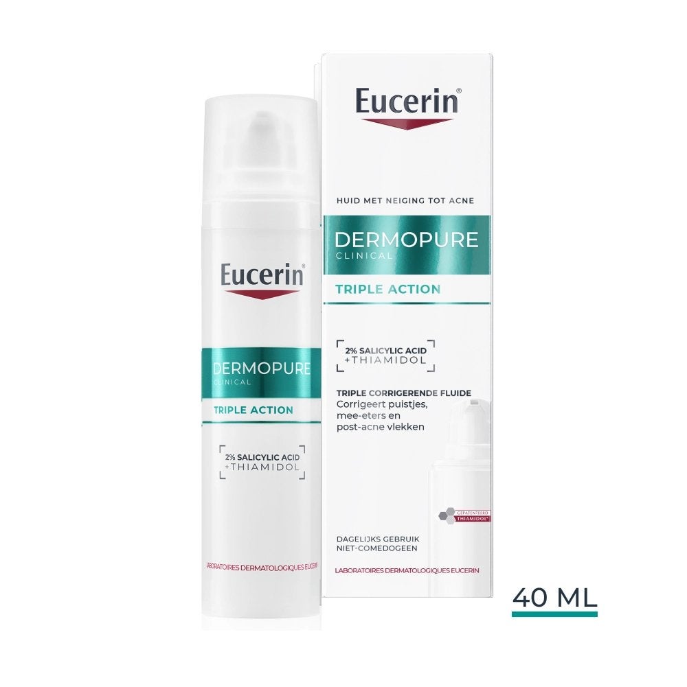 Eucerin DermoPure Triple Action Serum 40ml, Verzenden, Nieuw, Gehele gezicht, Verzorging