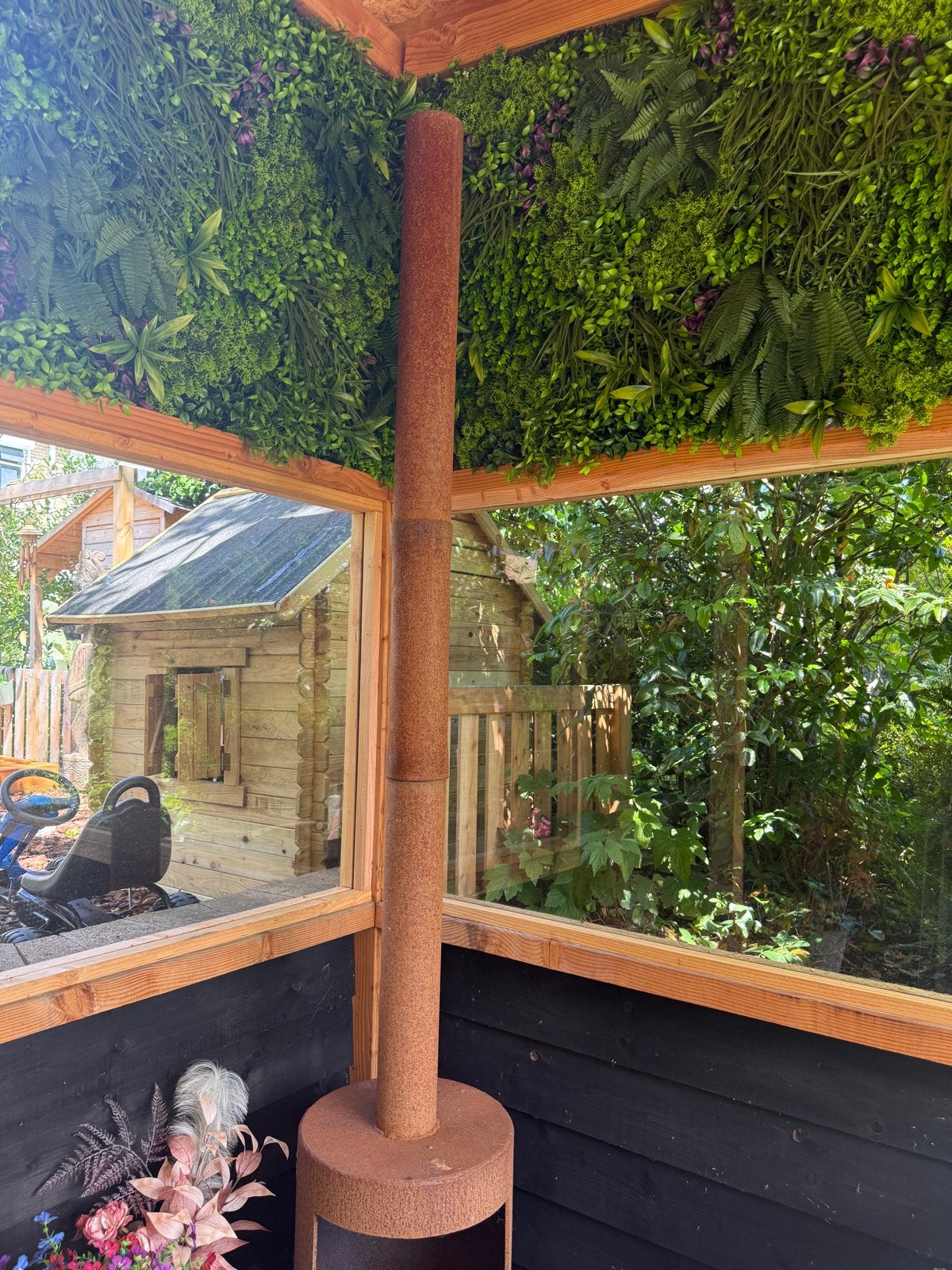 Robuuste stalen tuinkachel met rookkanaal, Tuin en Terras, Tuinhaarden, Ophalen, Gebruikt