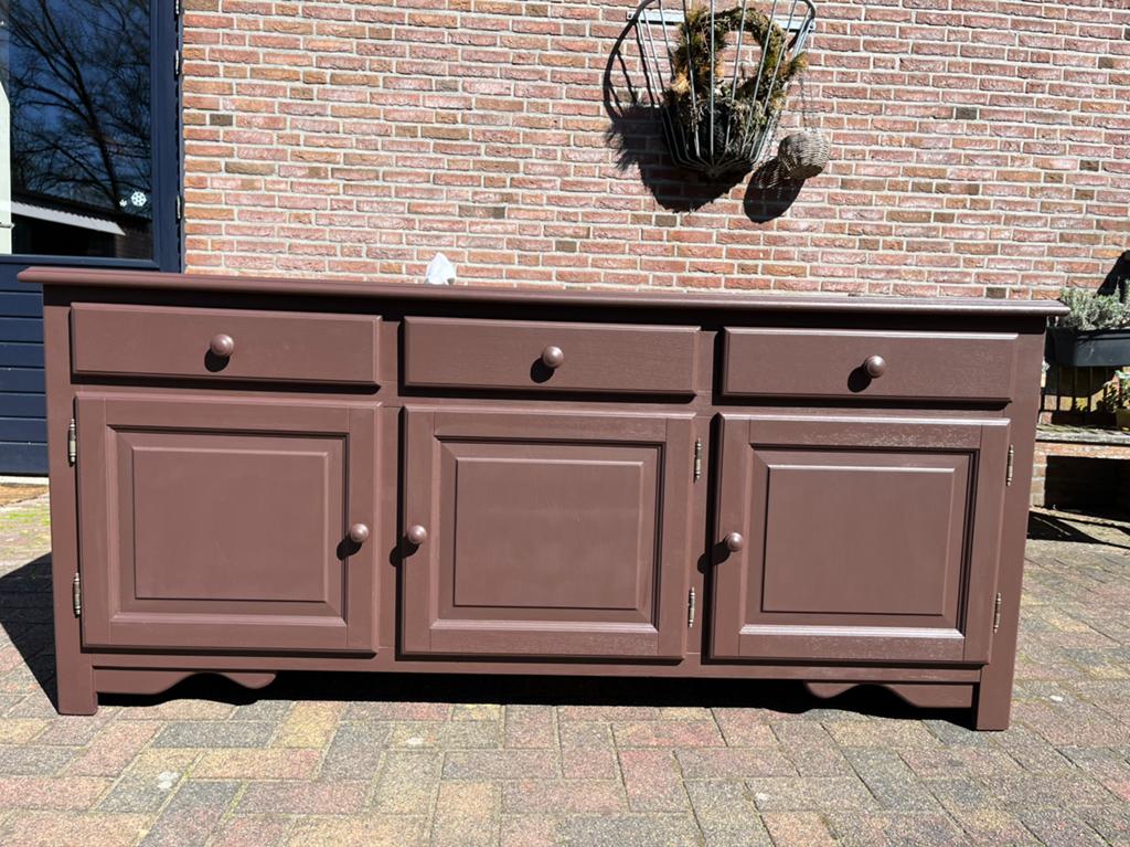 Dressoir chocolade bruin, Ophalen, Gebruikt, Met deur(en), 150 tot 200 cm