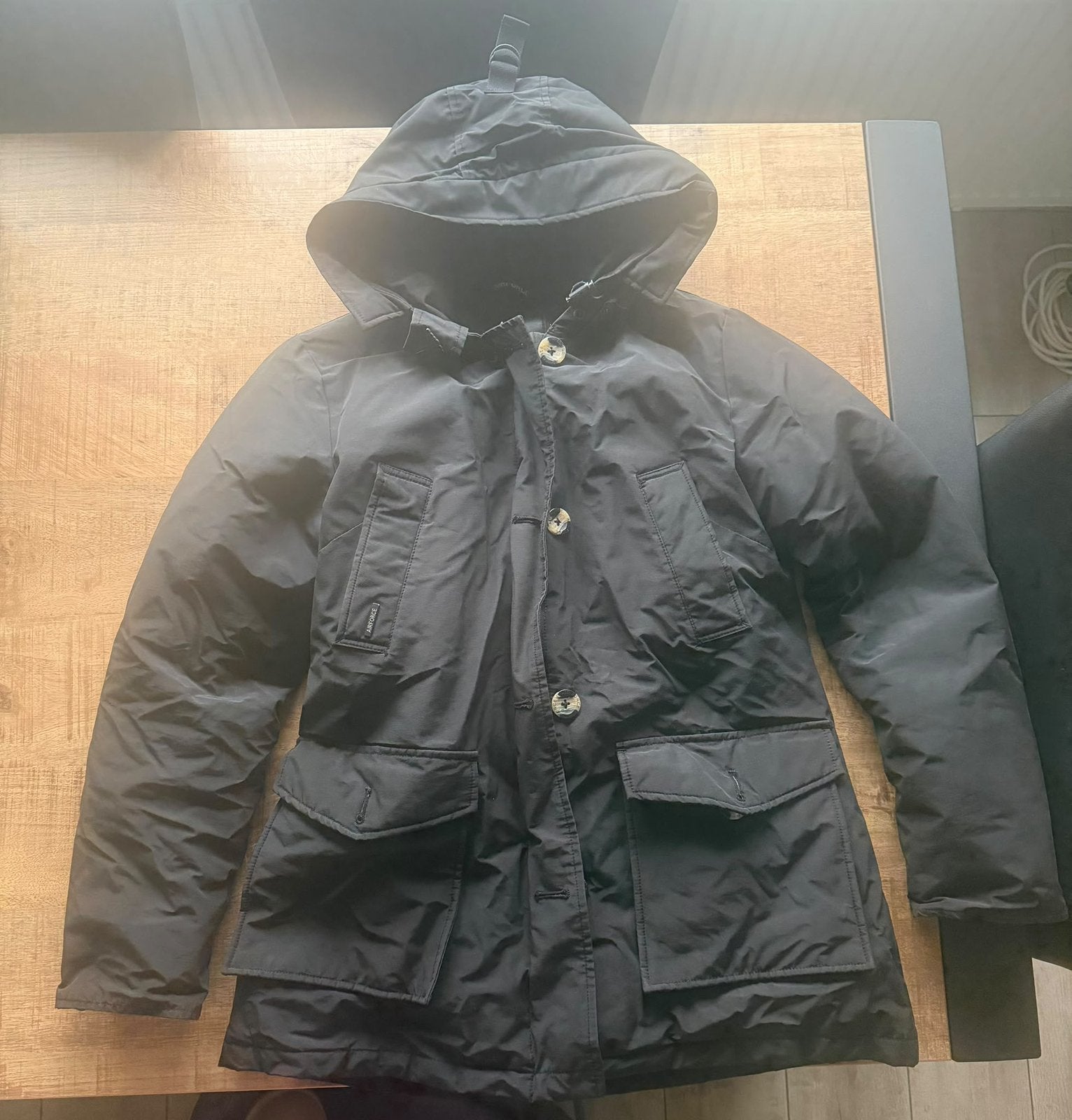Winterjas Airforce, Ophalen, Zo goed als nieuw, Zwart