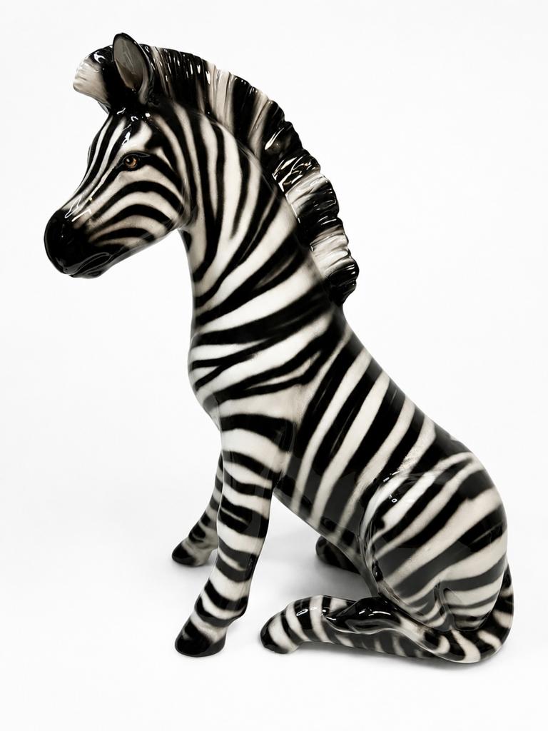 Italiaans gesigneerde keramieken zebra, Verzamelen, Beelden en Beeldjes, Nieuw, Dier, Ophalen of Verzenden
