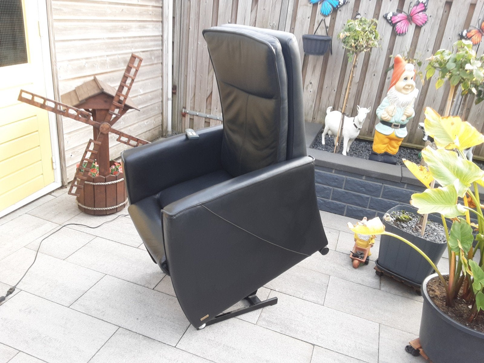 relax sta op stoel leer merk prominent als nieuw, Huis en Inrichting, Ophalen, Zo goed als nieuw, Leer, 50 tot 75 cm