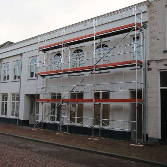 steiger layher, Doe-het-zelf en Verbouw, Steigers, Zo goed als nieuw, Gevelsteiger, 2 tot 5 meter, Ophalen