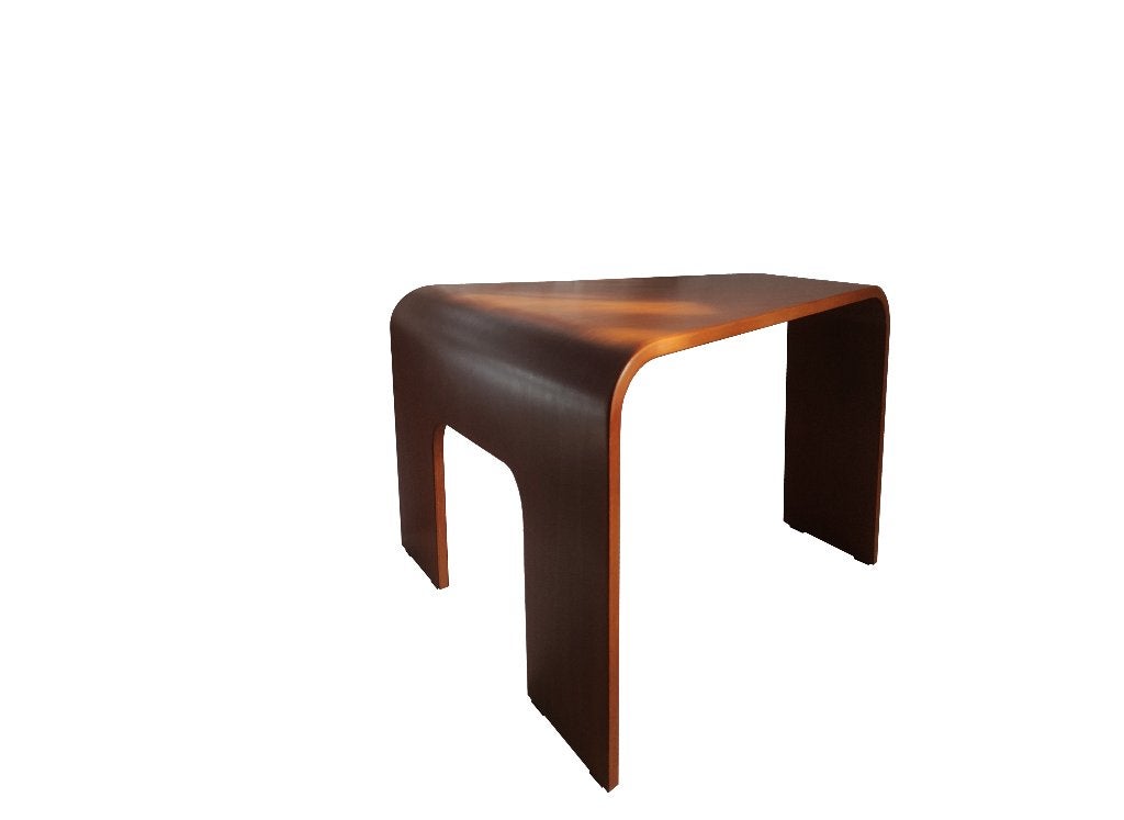 Mooie gebogen plywood Ekornes design side table bijzetafel, Ophalen, Gebruikt, Hout