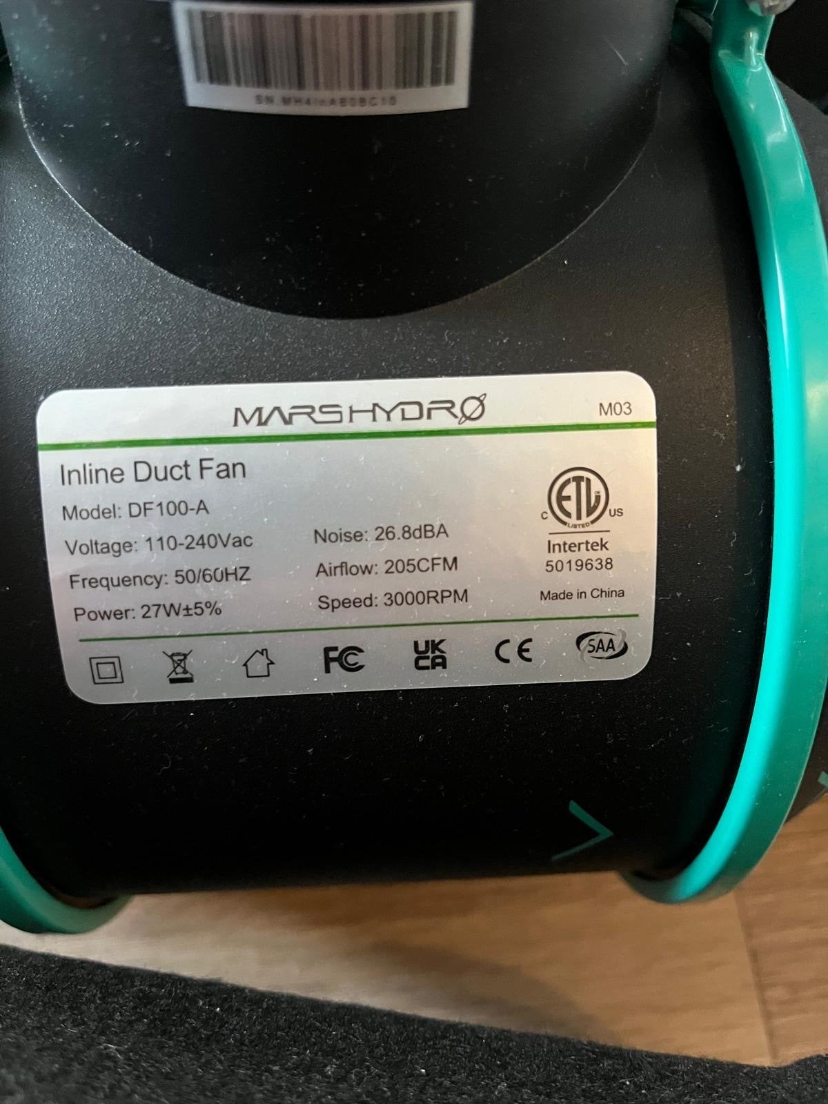 Complete Kweekset: Mars Hydro Tent, LED Lamp & Afzuiging, Ophalen of Verzenden, Zo goed als nieuw