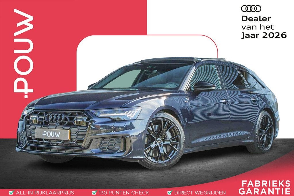 Audi A6 Avant 50 TFSIe 299pk quattro S Edition Competition |, Auto's, Audi, 12 maanden, Gebruikt, 4 cilinders, Leder en Stof