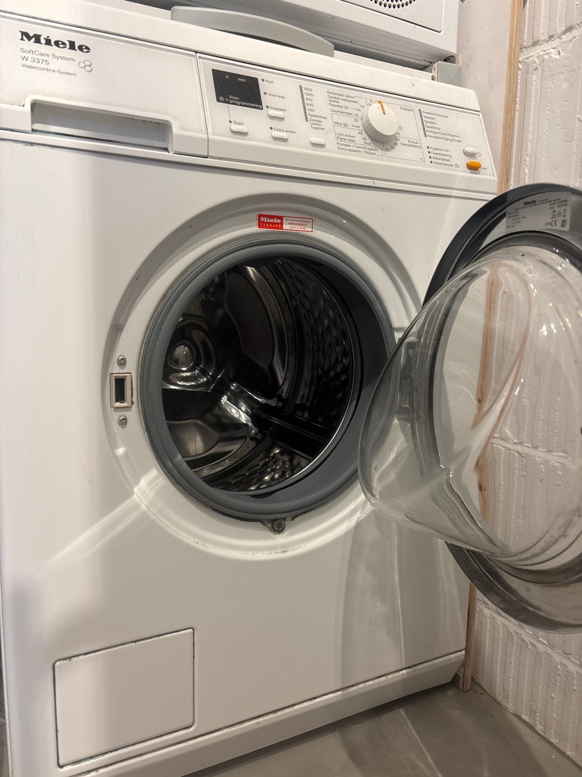 Miele W3375 SoftCare System Wasmachine - Aandrijfsnaar defec, Witgoed en Apparatuur, Ophalen, 6 tot 8 kg, 1600 toeren of meer