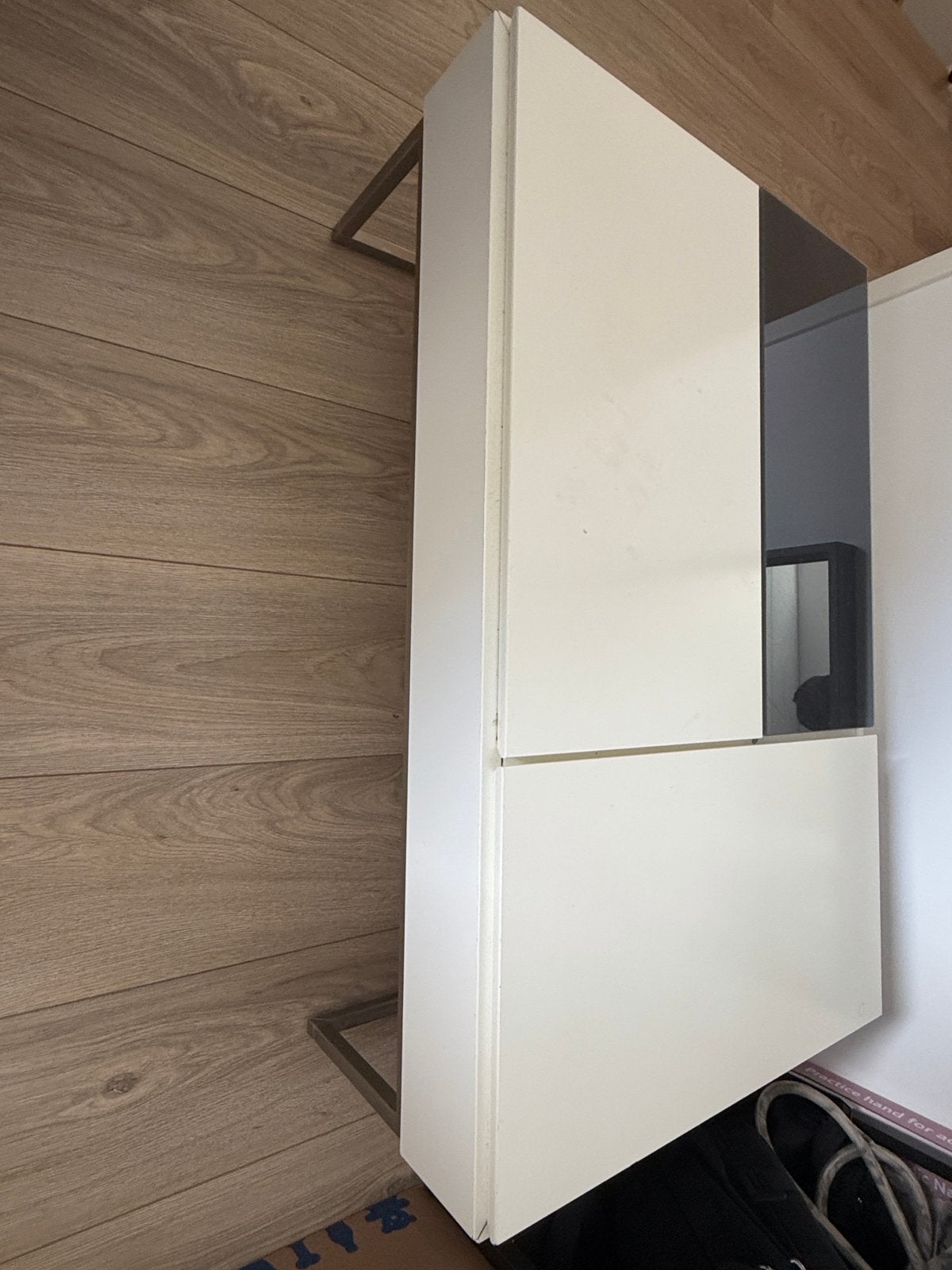 Bo-concept salontafel wit met zwart, Overige materialen, Gebruikt, 100 tot 150 cm, Minder dan 50 cm