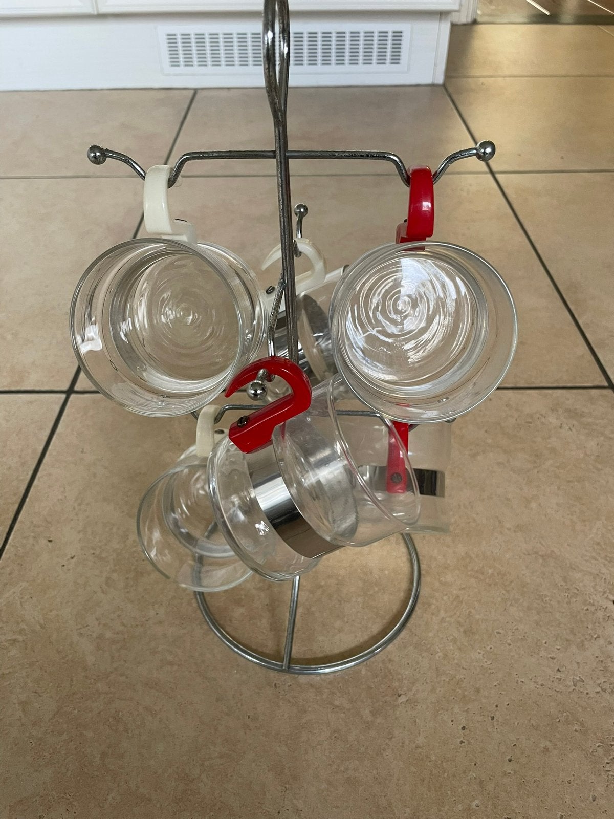 Standaard met theeglazen, Huis en Inrichting, Keuken | Servies, Glas of Glazen, Ophalen of Verzenden, Overige stijlen, Glas