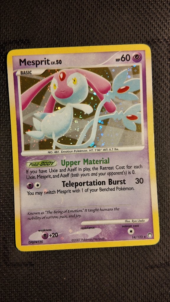 Mesprit 14 Mysterious Treasures | Pokemon kaart, Ophalen, Zo goed als nieuw, Losse kaart, Foil