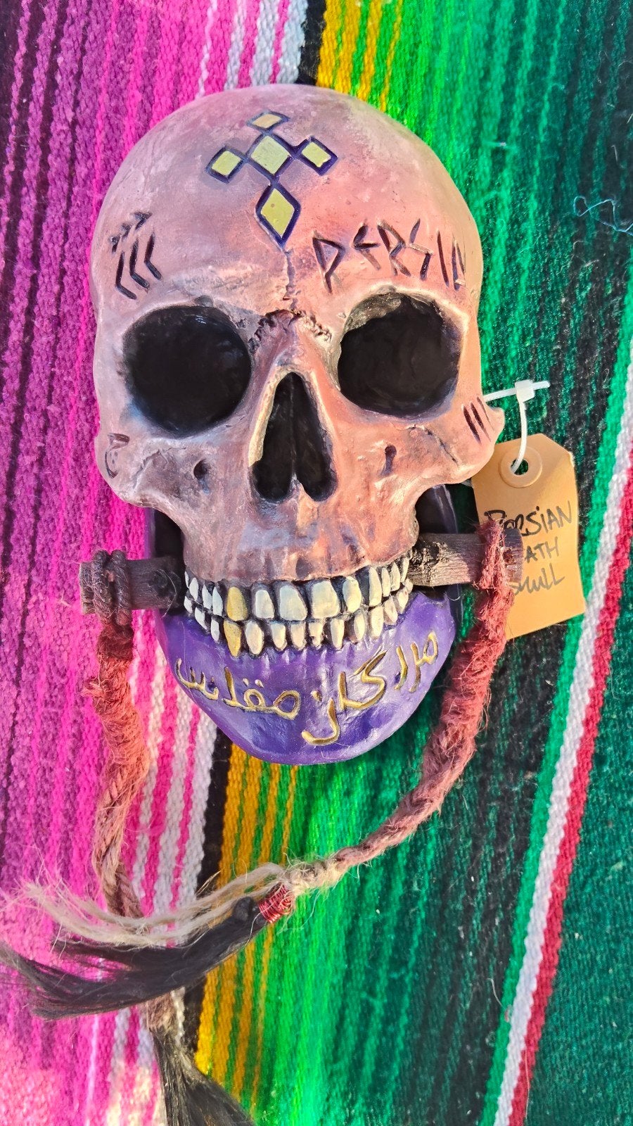 Handmade Persian Skull, Ophalen of Verzenden, Object, Blauw, Handgemaakt
