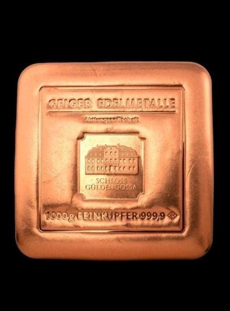 Geiger 1 kilo Fijn Koper 999,9, Ophalen of Verzenden, Zilver