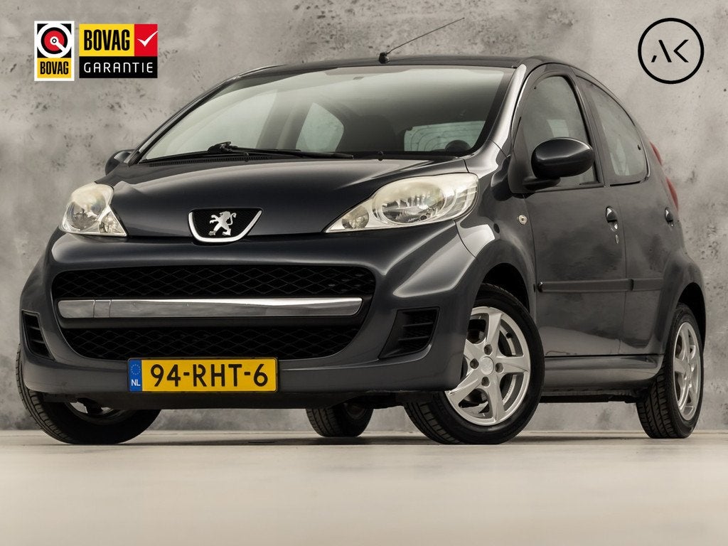 Peugeot 107 1.0-12V XS Sport (5 DEURS, AIRCO, TOERENTELLER,, Voorwielaandrijving, Stof, Gebruikt, Zwart