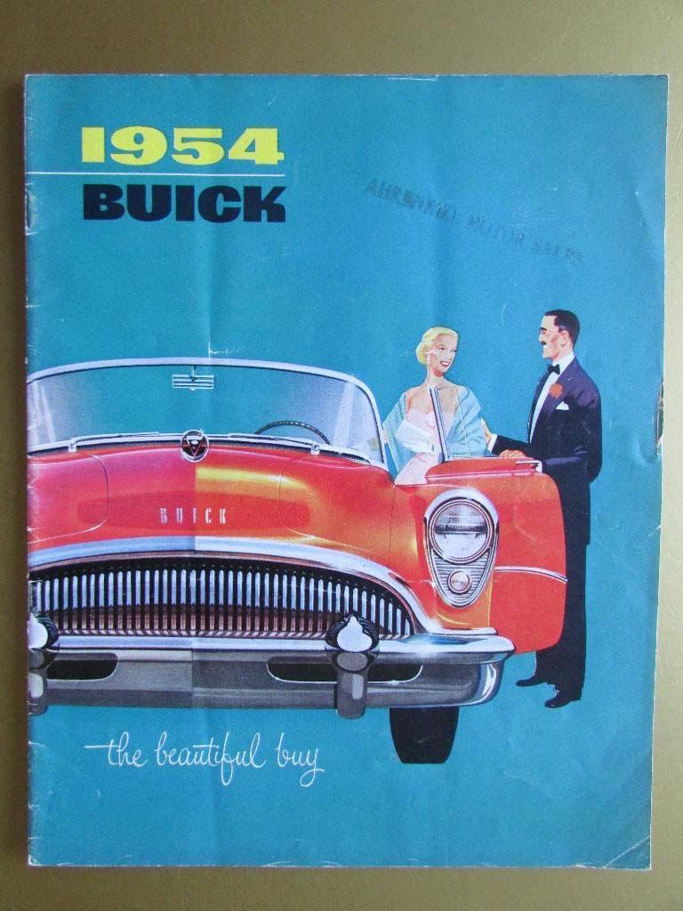 1954 Buick brochure, Engels, Ophalen of Verzenden, Gelezen, Overige merken