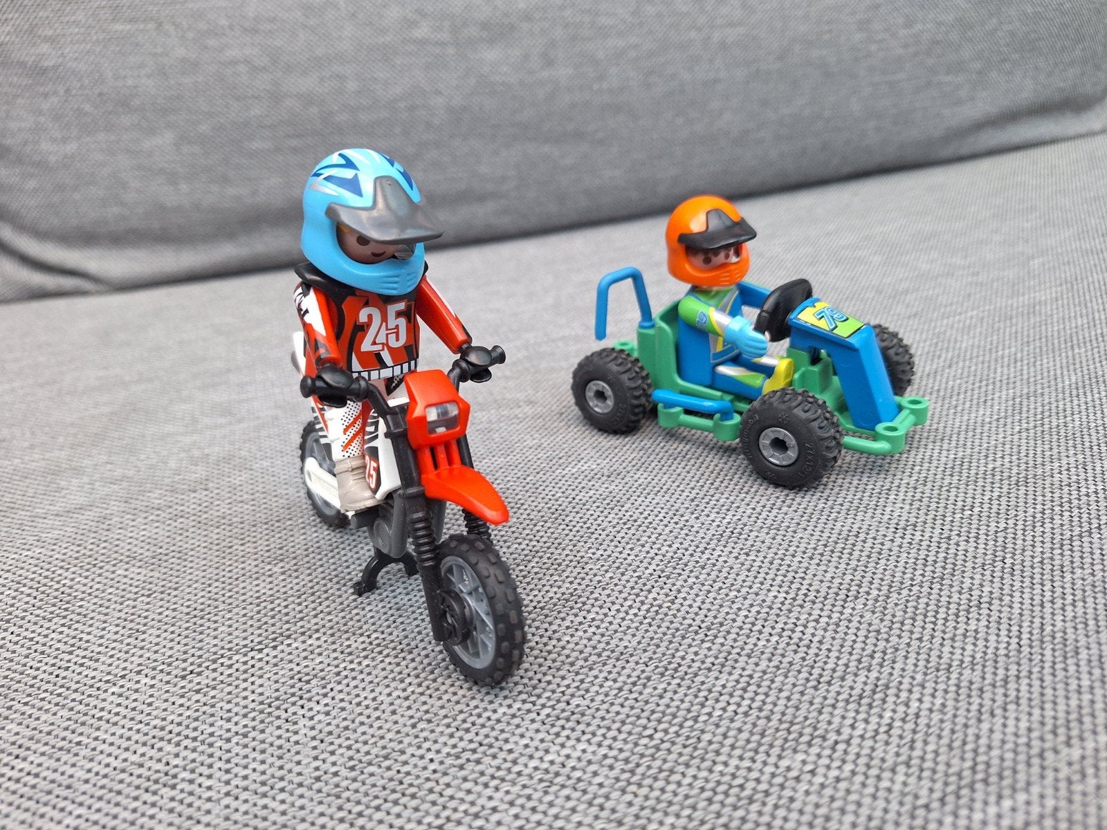 Playmobil Kart en Motor met Figuren, Ophalen of Verzenden, Gebruikt, Losse onderdelen, Voertuig